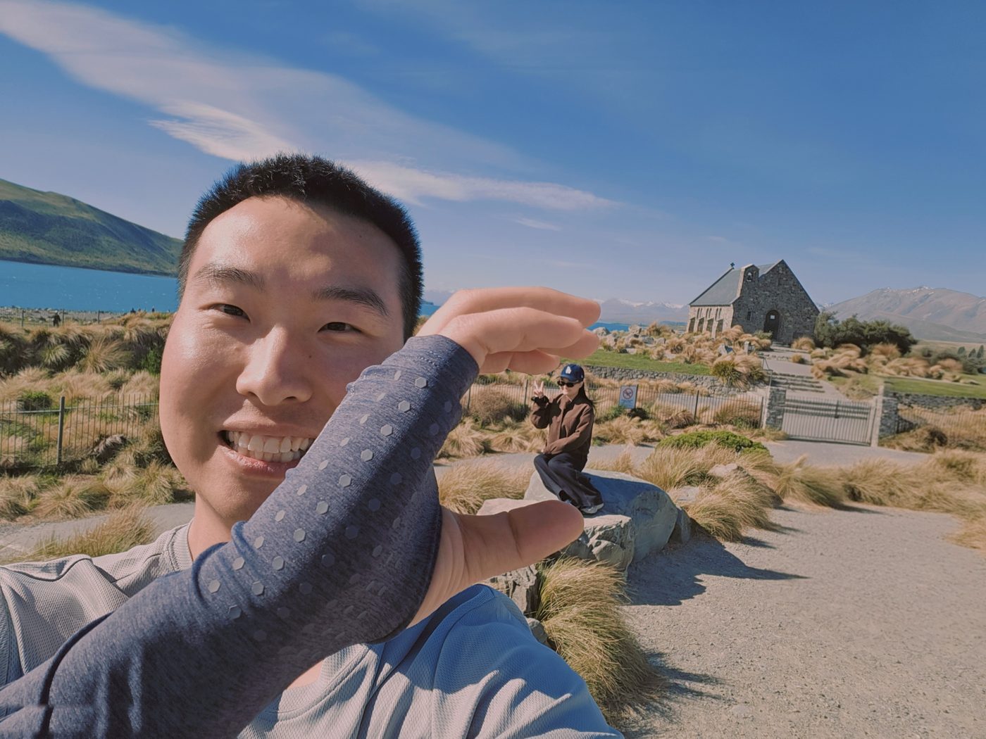 Oscar at Lake Tekapo